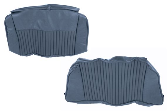Triumph Stag Rear Seat Cover Kit - Leather Faced - Per Vehicle - Plain Flutes - Shadow Blue - RS1589SBLUE LF